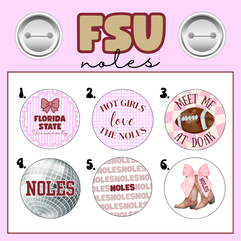 Florida State Noles Babe Button Pins